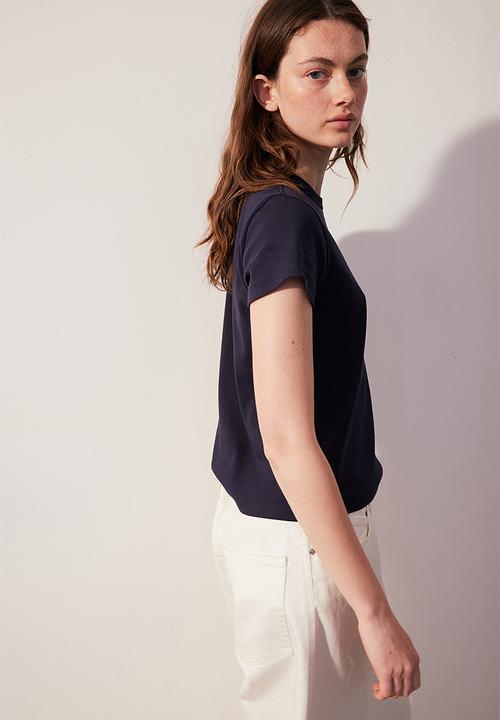 H&M - Fitted cotton T-shirt - blue