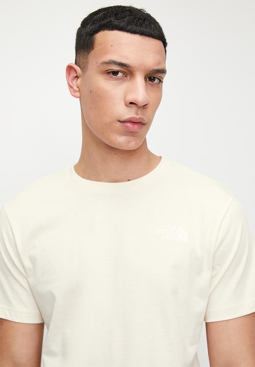The North Face - M s/s redbox tee - white dune & muted pine 