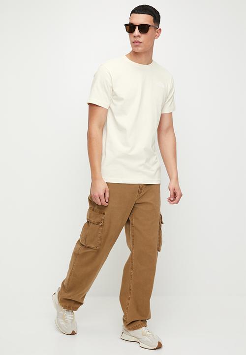 The North Face - M s/s redbox tee - white dune & muted pine 