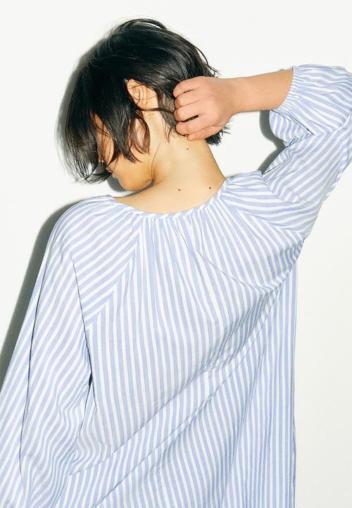 H&M - Tunic dress - light blue striped