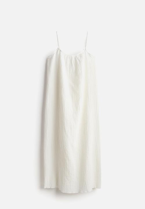 H&M - Tie-detail throw-on dress - cream