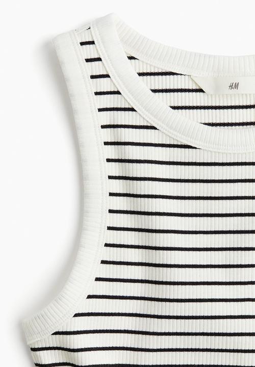H&M - Ribbed vest top - white
