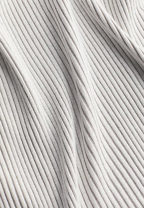 H&M - Rib-knit vest top - beige & grey