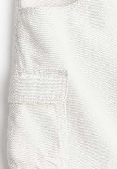 H&M - Twill cargo mini skirt - cream