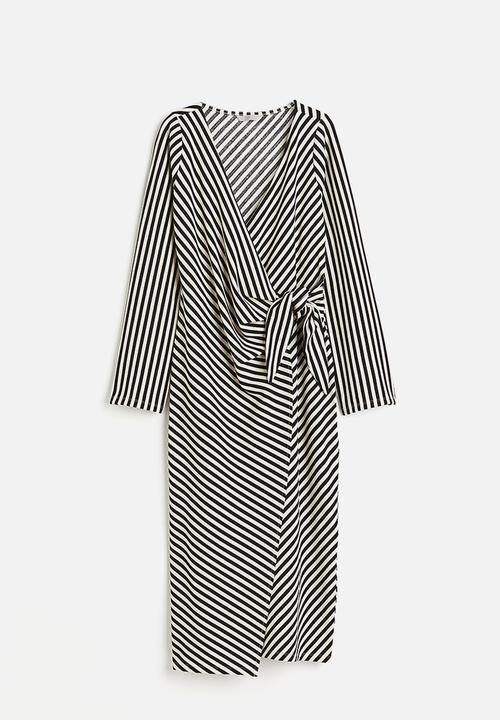 H&M - Jersey wrap dress - cream & black
