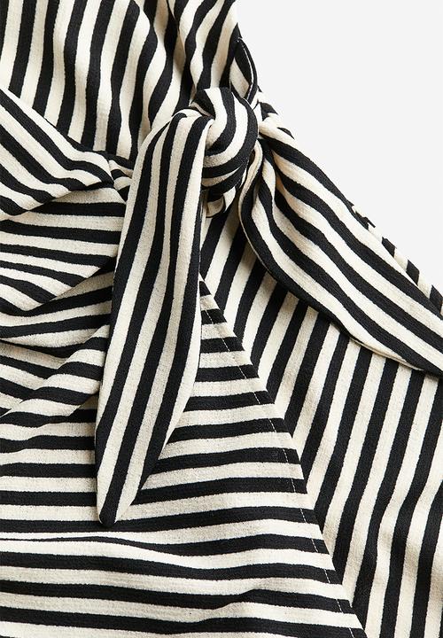 H&M - Jersey wrap dress - cream & black