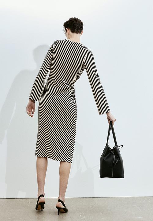 H&M - Jersey wrap dress - cream & black