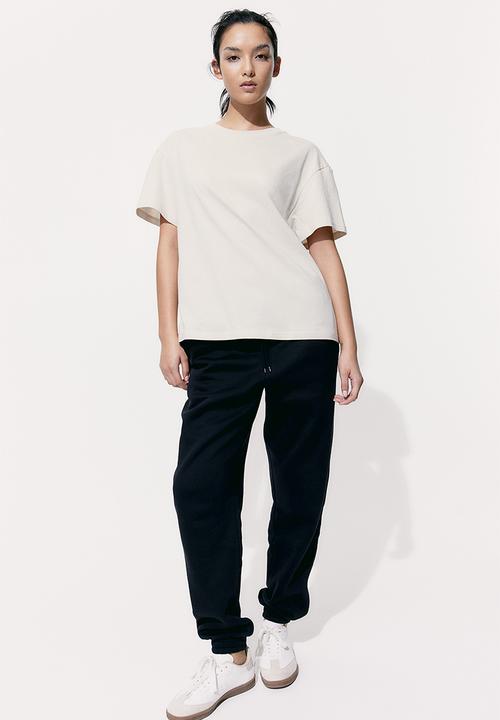 H&M - Oversized t-shirt - light beige