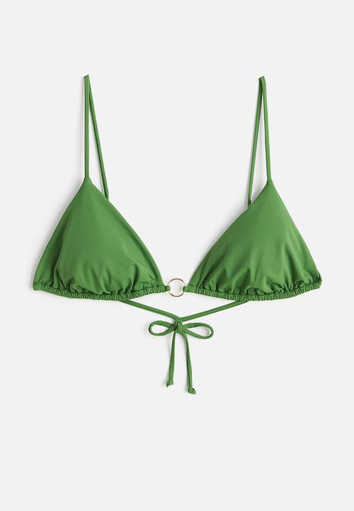 H&M - Padded triangle bikini top - green