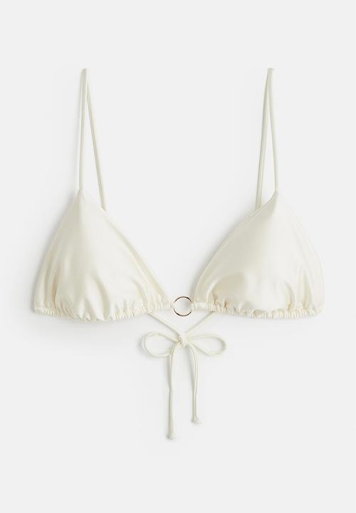 H&M - Padded triangle bikini top - cream