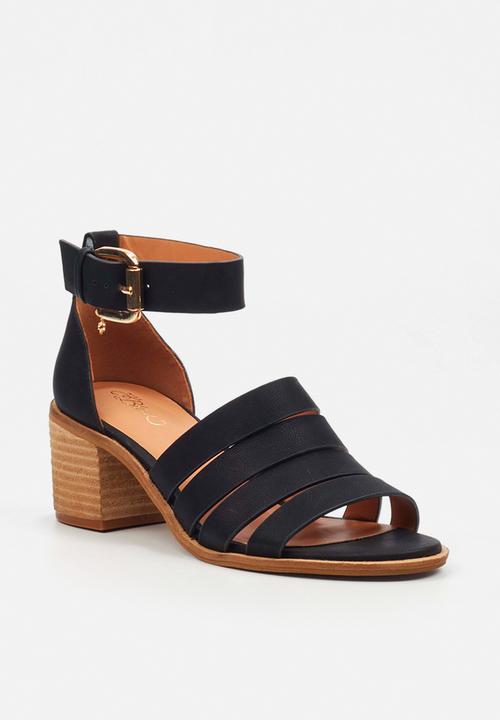 Miss Black - Seranno 3 block heel - black