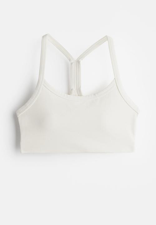 H&M - Drymove™ medium support sports bra - white