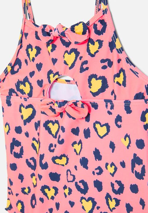 Pop Candy - Heart print swimsuit-pink