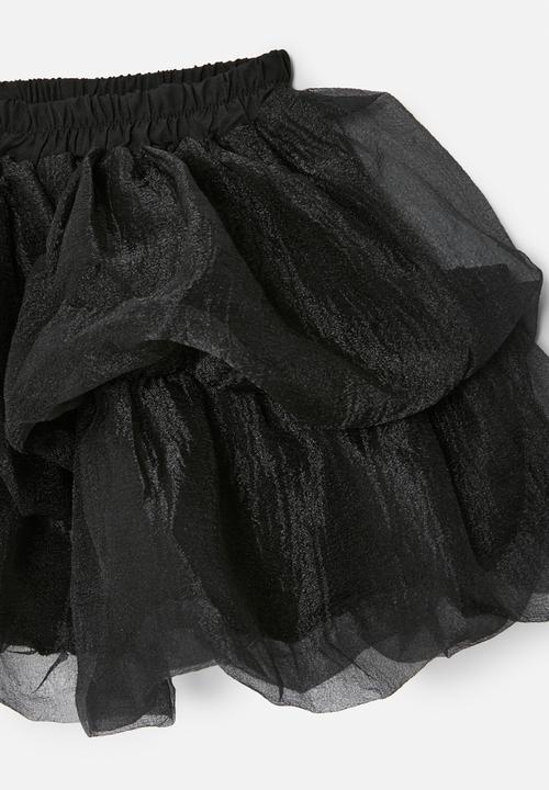 Pop Candy - Tiered bubble skirt - black