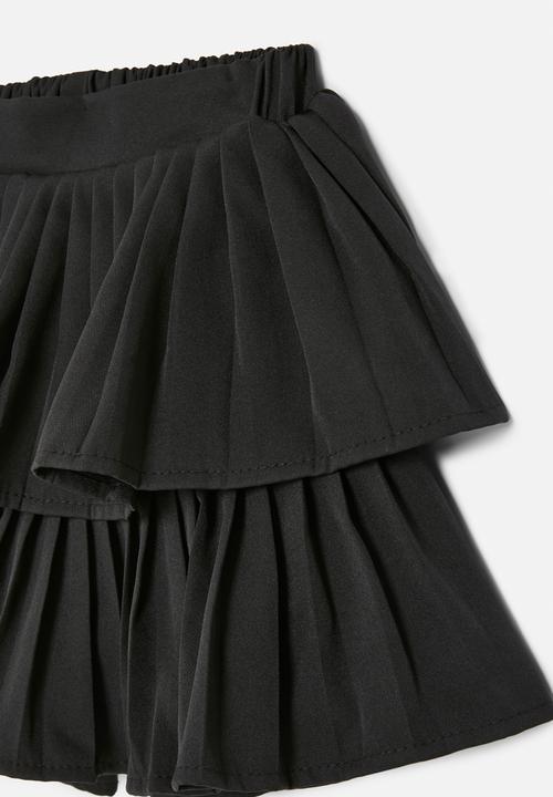 Pop Candy - Tiered skirt - black