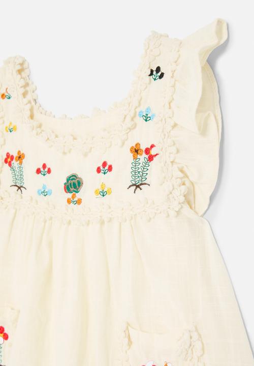 Pop Candy - Floral applique dress-neutral