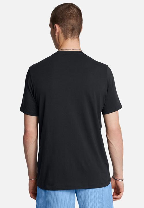 Under Armour - UA M Sliced Wordmark 60/40S Short Sleeve Tee - Black & Horizon Blue