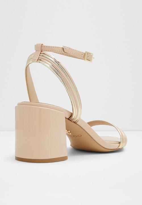 ALDO - Emelda Ankle Strap Block Heel - Bone