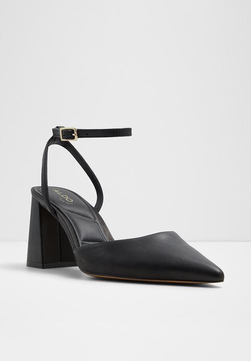 ALDO - Enerelia Ankle Strap Block Heel - Black