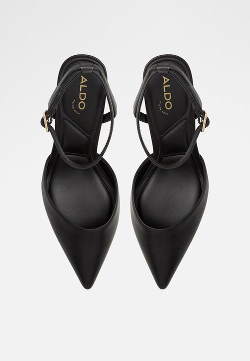 ALDO - Enerelia Ankle Strap Block Heel - Black