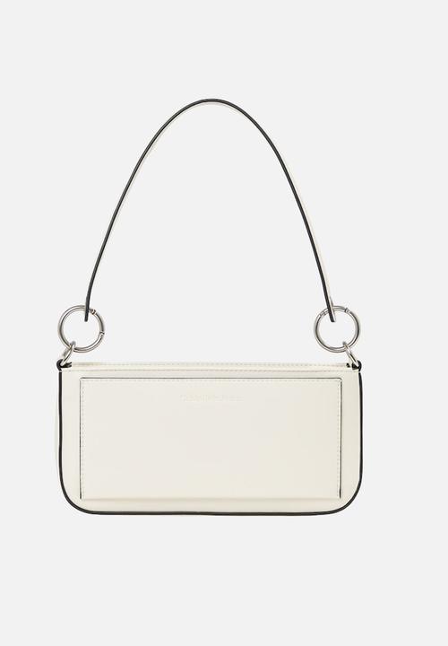 Calvin Klein - Scuplted shoulder bag - eggshell