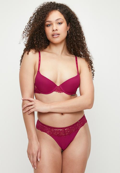 KANGOL - 2 pack tshirt bra - hot pink/indigo