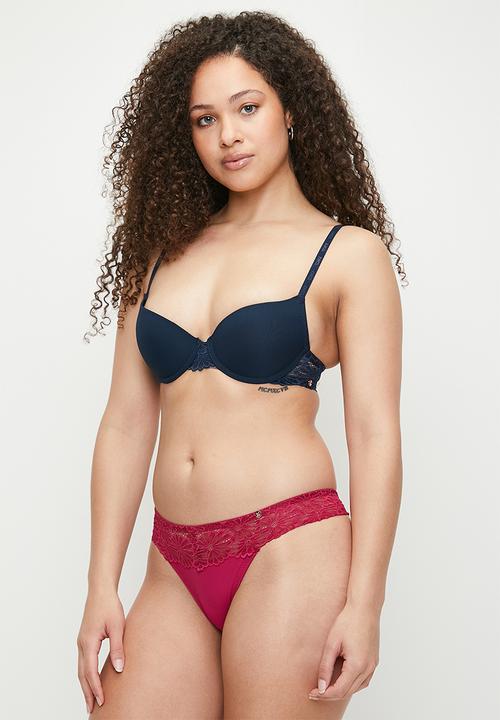 KANGOL - 2 pack tshirt bra - hot pink/indigo