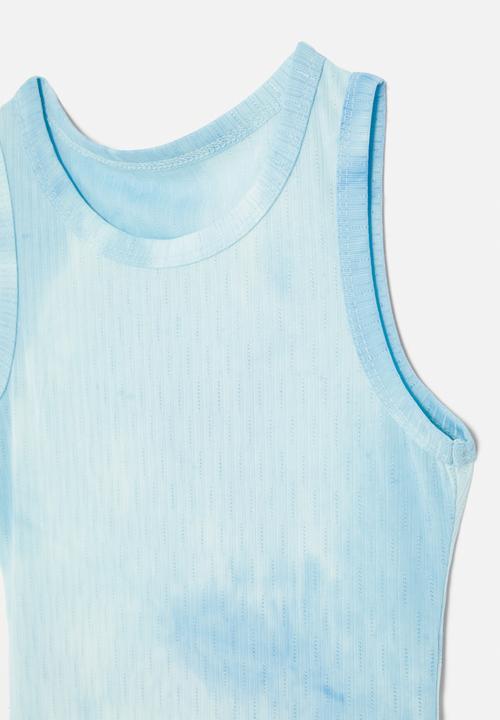 Pop Candy - Tie dye cami dress-light blue