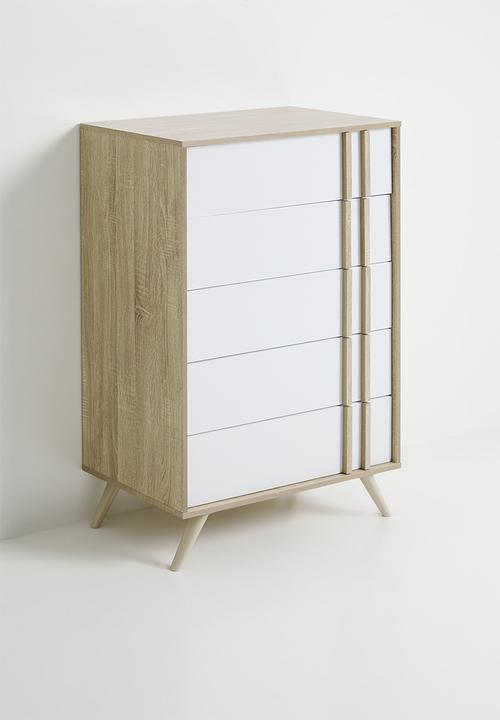 Sixth Floor - Kara 5 drawer - natural