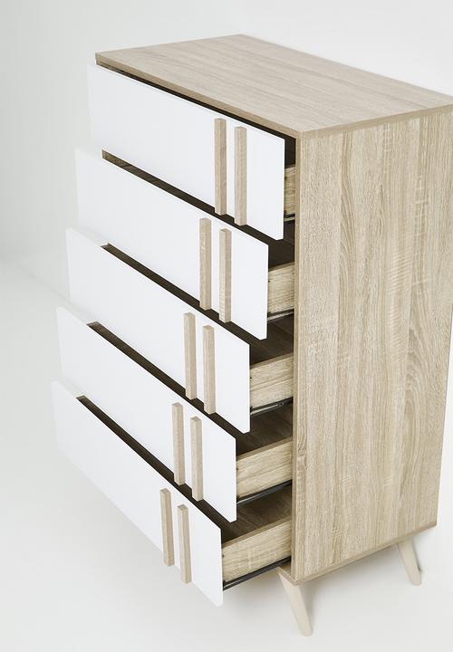 Sixth Floor - Kara 5 drawer - natural