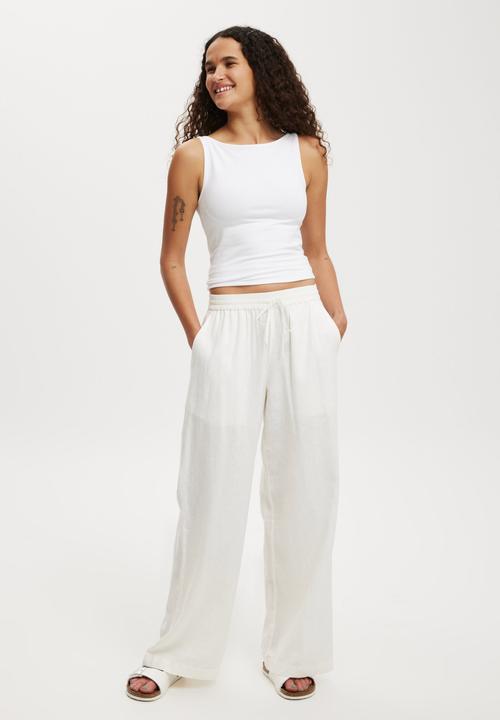 Cotton On - Haven Wide Leg Pant - White