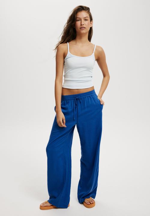 Cotton On - Haven Wide Leg Pant - Nautical Blue