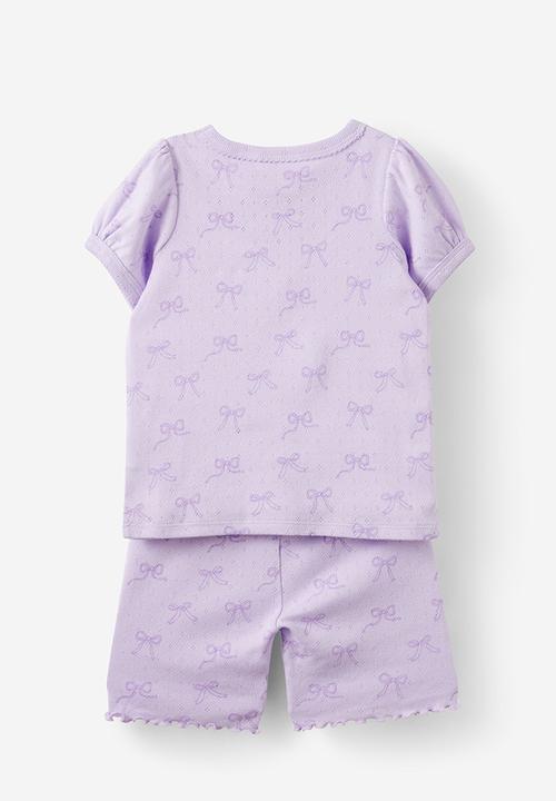 Cotton On - Ella short sleeve pyjama set - vintage lilac/ditsy bows