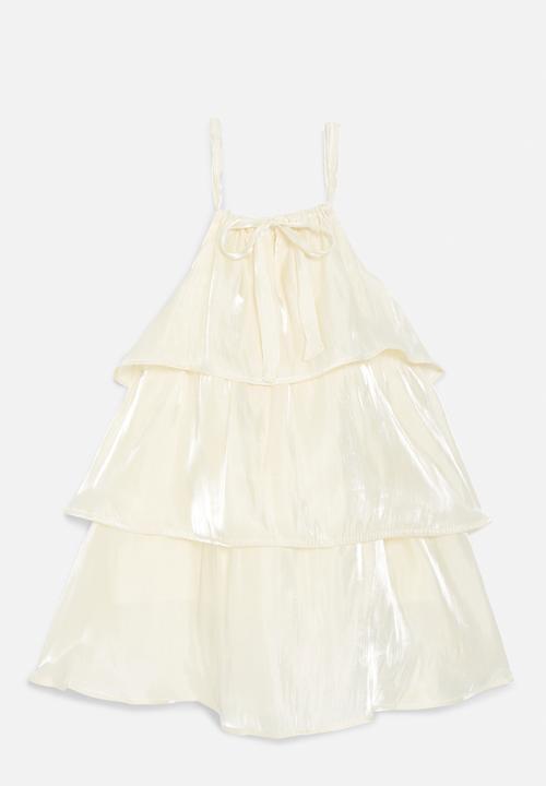 Pop Candy - Tiered cami dress - white
