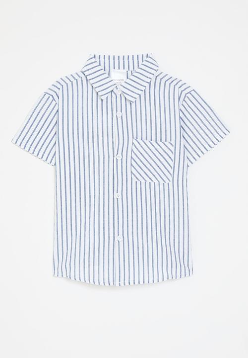 Pop Candy - Striped shirt - blue & white