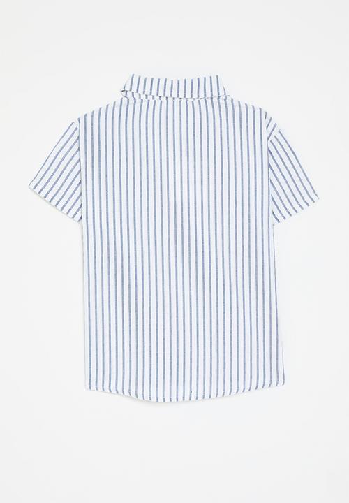 Pop Candy - Striped shirt - blue & white