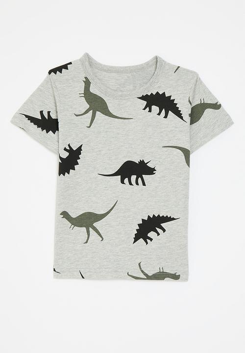 Pop Candy - Dino print tee - grey