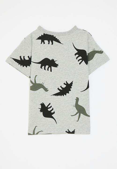 Pop Candy - Dino print tee - grey