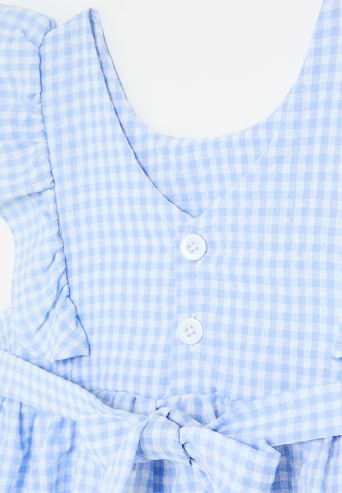 Pop Candy - Frilled gingham dress - blue