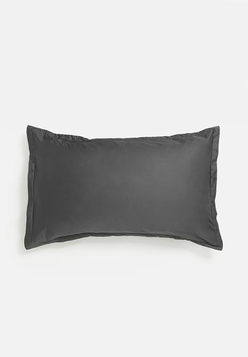 T400 Egyptian cotton oxford King pillowcase - graphite