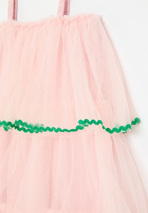 Pop Candy - Tiered mesh dress - pink 