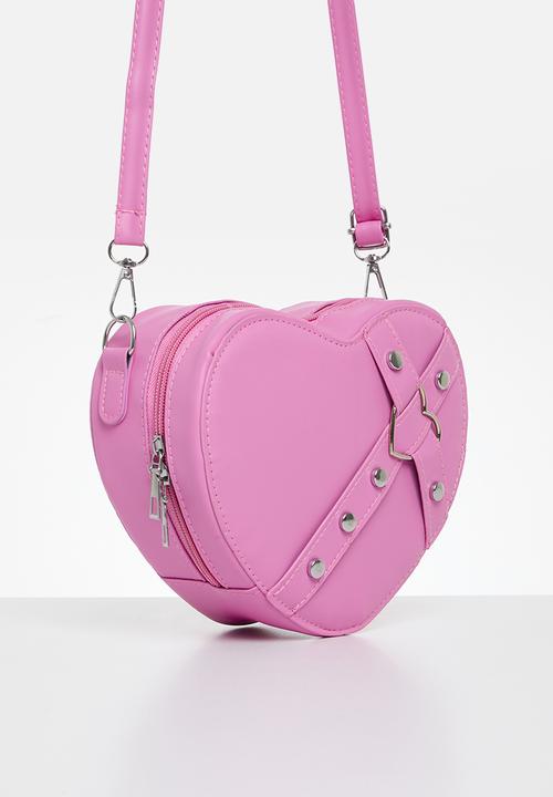 Pop Candy - Heart print shoulder bag - pink