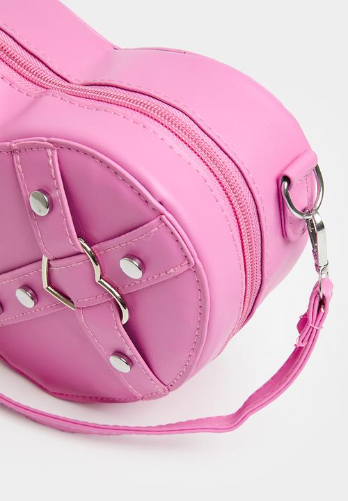 Pop Candy - Heart print shoulder bag - pink