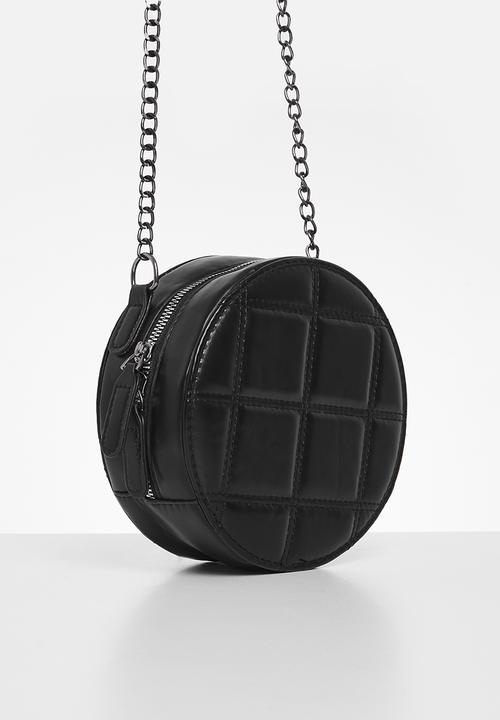 Pop Candy - Quilted round shoulder bag - black