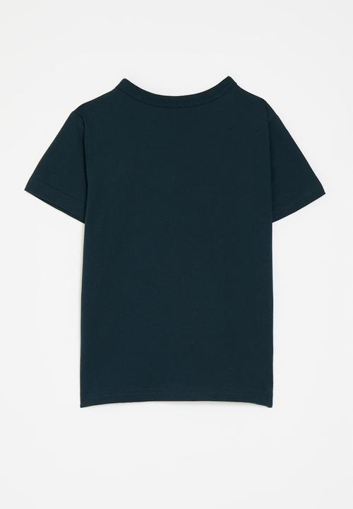Pop Candy - Far out print tee-navy blue