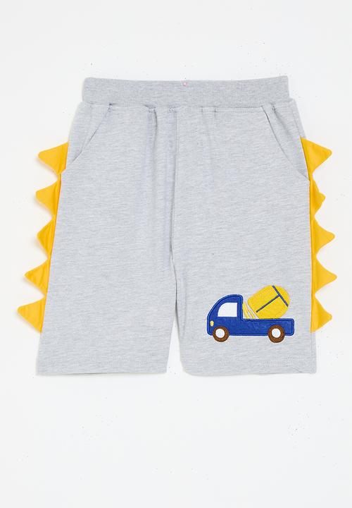Pop Candy - Shorts-grey & yellow