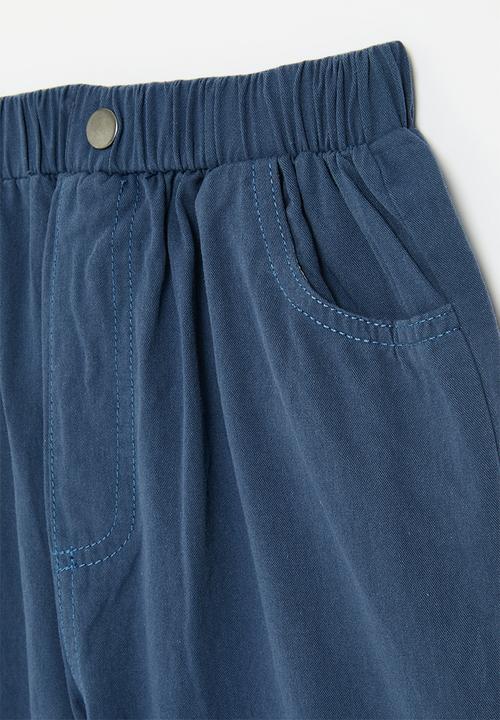 Pop Candy - Elasticated shorts-navy blue