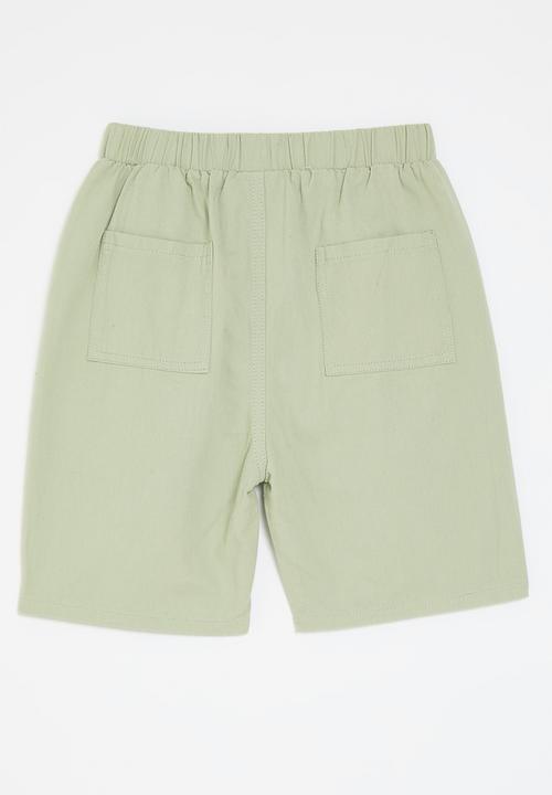 Pop Candy - Elasticated shorts-green