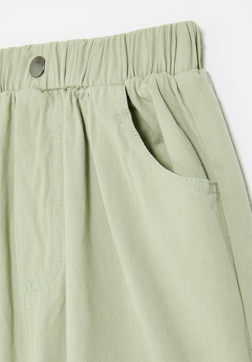 Pop Candy - Elasticated shorts-green