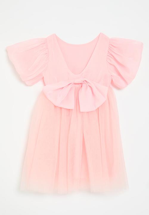 Pop Candy - Puff sleeve mesh dress - pink